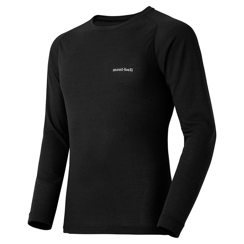 mont-bell モンベル #1107732 ジオライン L.W.ラウンドネックシャツ Men's ブラック S/L