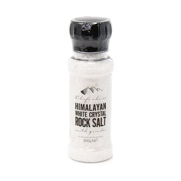Chef's Choice シェフズチョイス ヒマラヤホワイト岩塩 200g ミル付き White Rock Salt with Grinder ホワイトソルト
