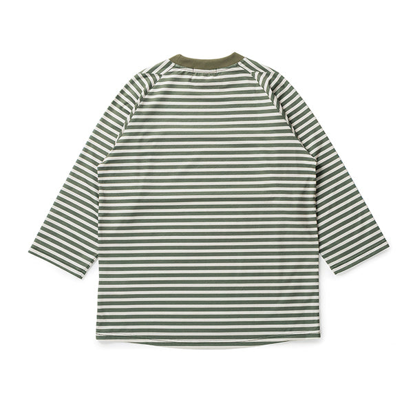 narifuri ナリフリ NFC アクティブメッシュボーダー8分袖Tシャツ NF1207 2color