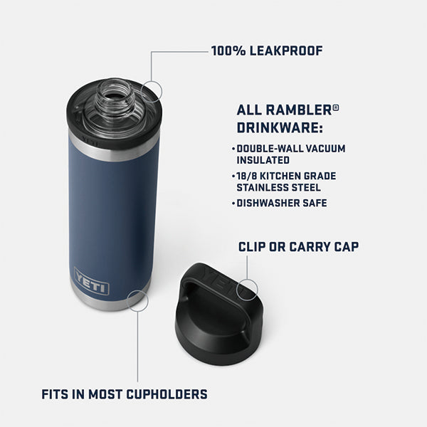 YETI イエティ RAMBLER ランブラー 18oz WATER BOTTLE WITH CHUG CAP チャグキャップボトル 11color
