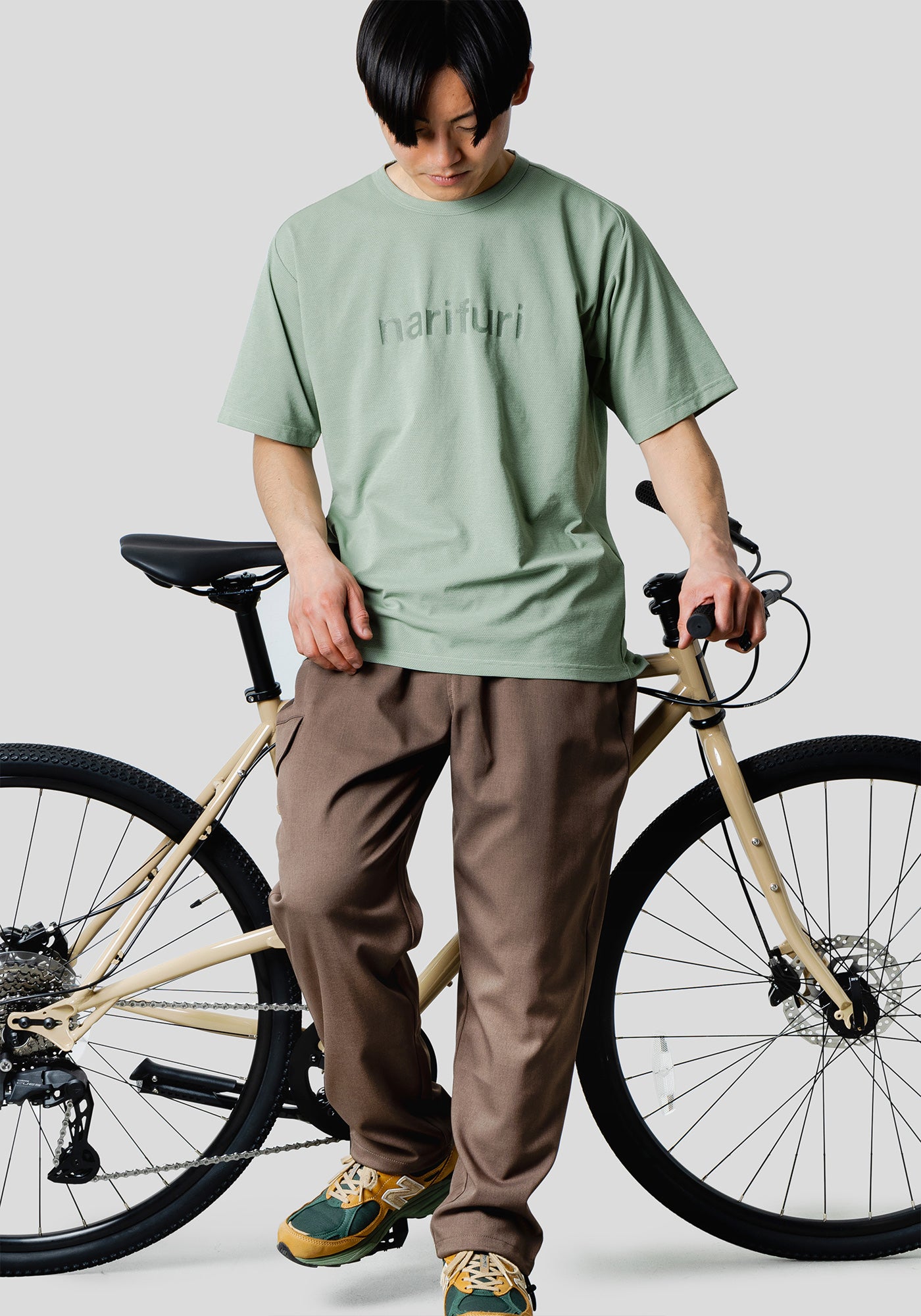 narifuri ナリフリアクティブメッシュバックポケットTシャツ NF1182 3color