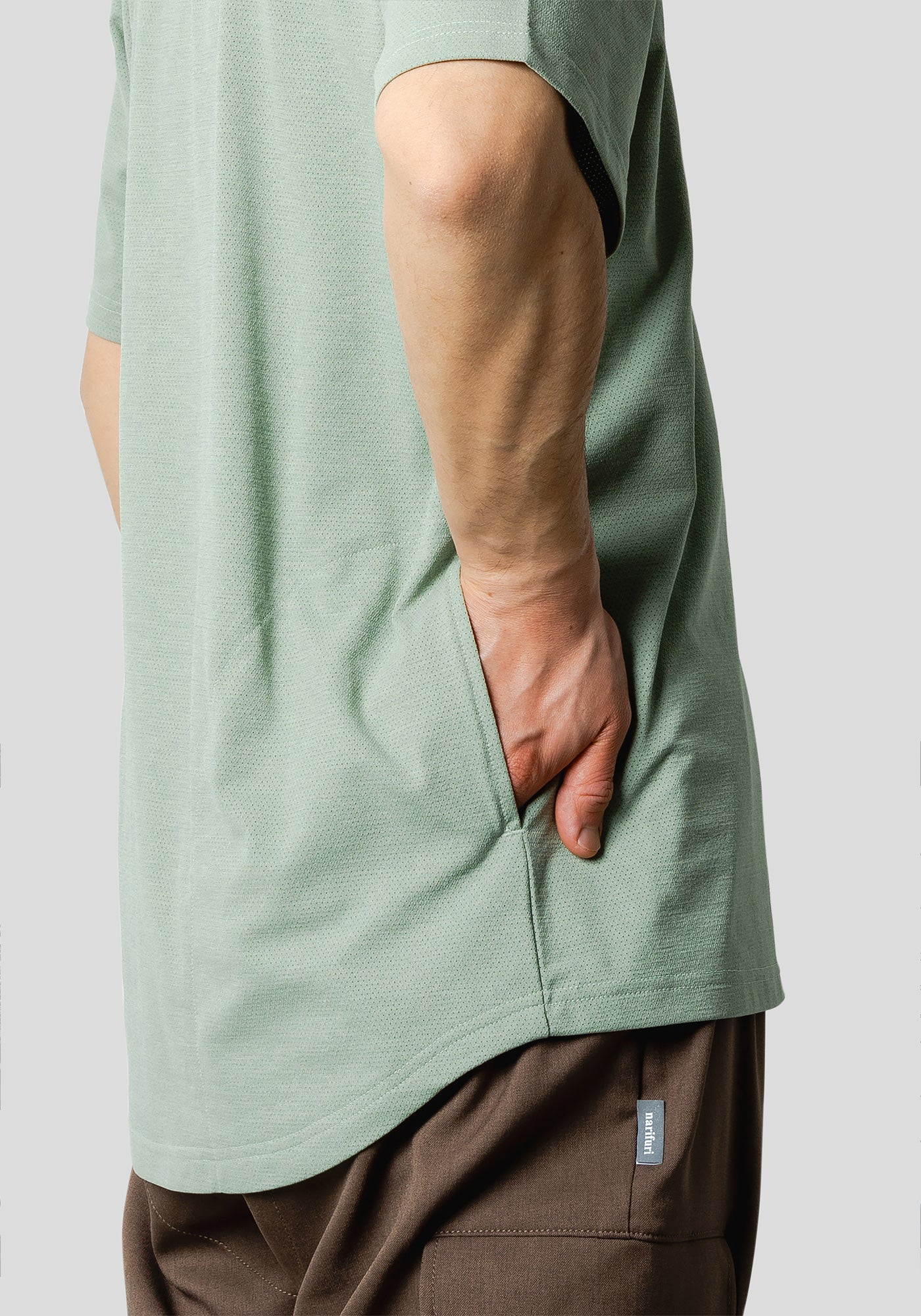 narifuri ナリフリアクティブメッシュバックポケットTシャツ NF1182 3color