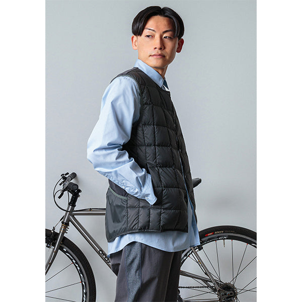 narifuri × TAION ナリフリ NFTA-02 クルーネックサイクルインナーベスト 014:CHARCOAL S/M ダウンベスト