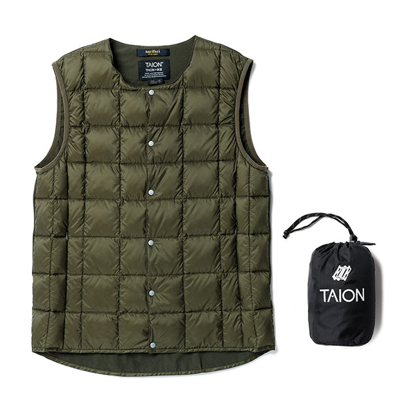 narifuri × TAION ナリフリ NFTA-02 クルーネックサイクルインナーベスト 014:CHARCOAL S/M ダウンベスト