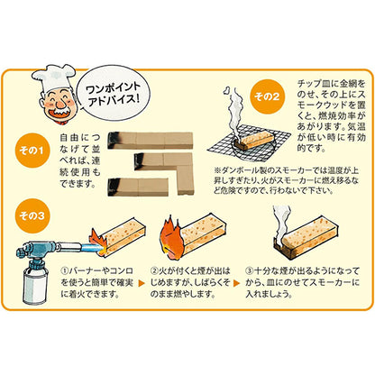 進誠産業 スモークウッド ナラ/ブナ/ヒッコリー 燻製用 国産