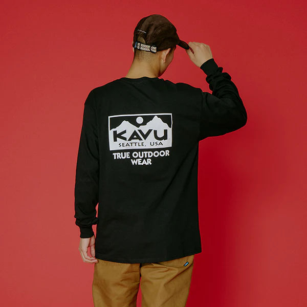 KAVU カブー メンズ トゥルーロゴ ロングスリーブ Tシャツ