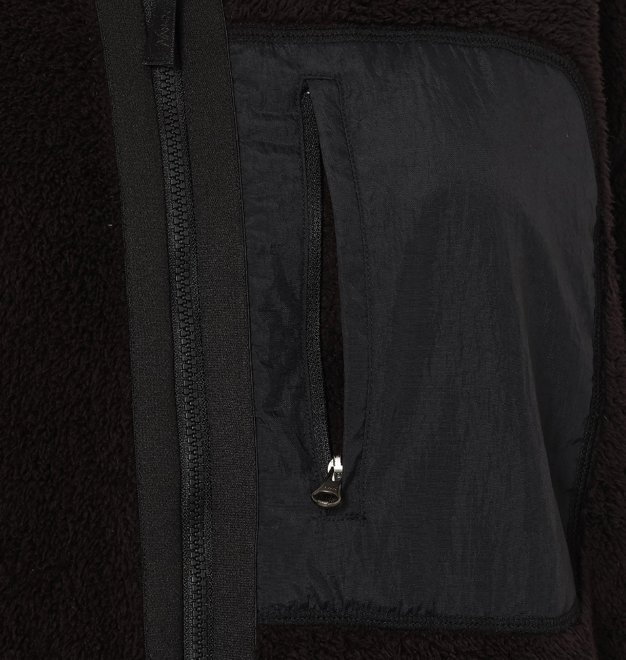 NANGA ナンガ BOA FLEECE NO COLLAR JACKET W ボアフリース ノーカラージャケット レディース ボアジャケット 2color