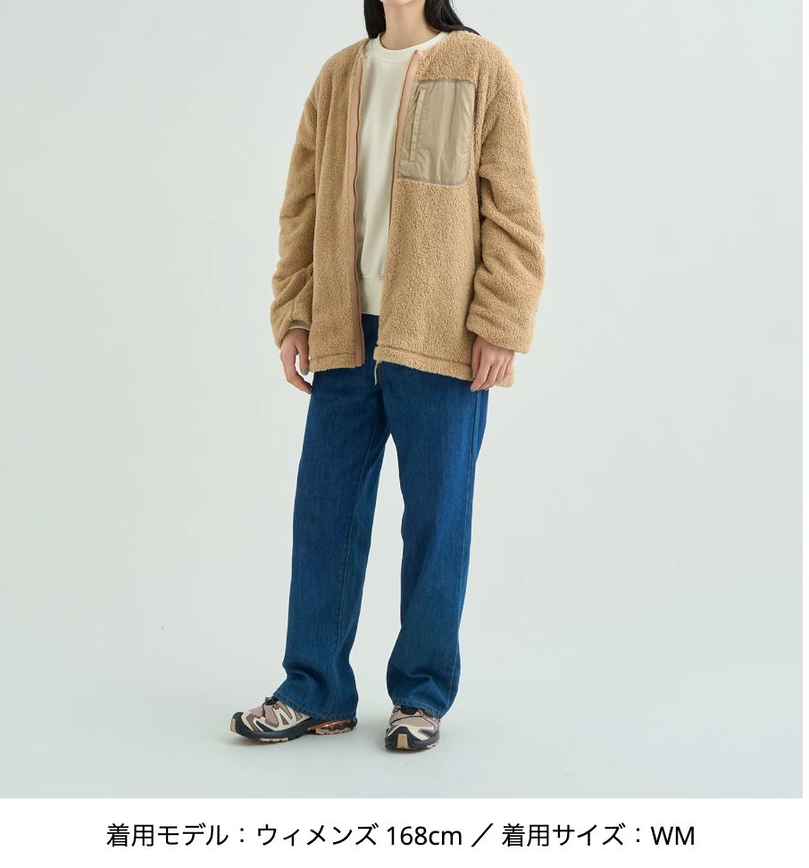 NANGA ナンガ BOA FLEECE NO COLLAR JACKET W ボアフリース ノーカラージャケット レディース ボアジャケット 2color