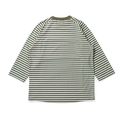 narifuri ナリフリ NFC アクティブメッシュボーダー8分袖Tシャツ NF1207 2color