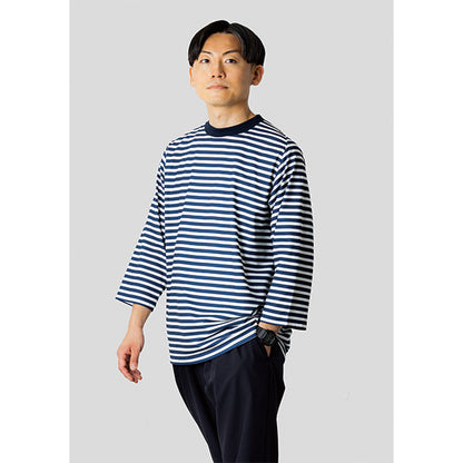 narifuri ナリフリ NFC アクティブメッシュボーダー8分袖Tシャツ NF1207 2color